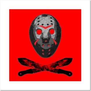 Horror Movie Mask and Machete Posters and Art